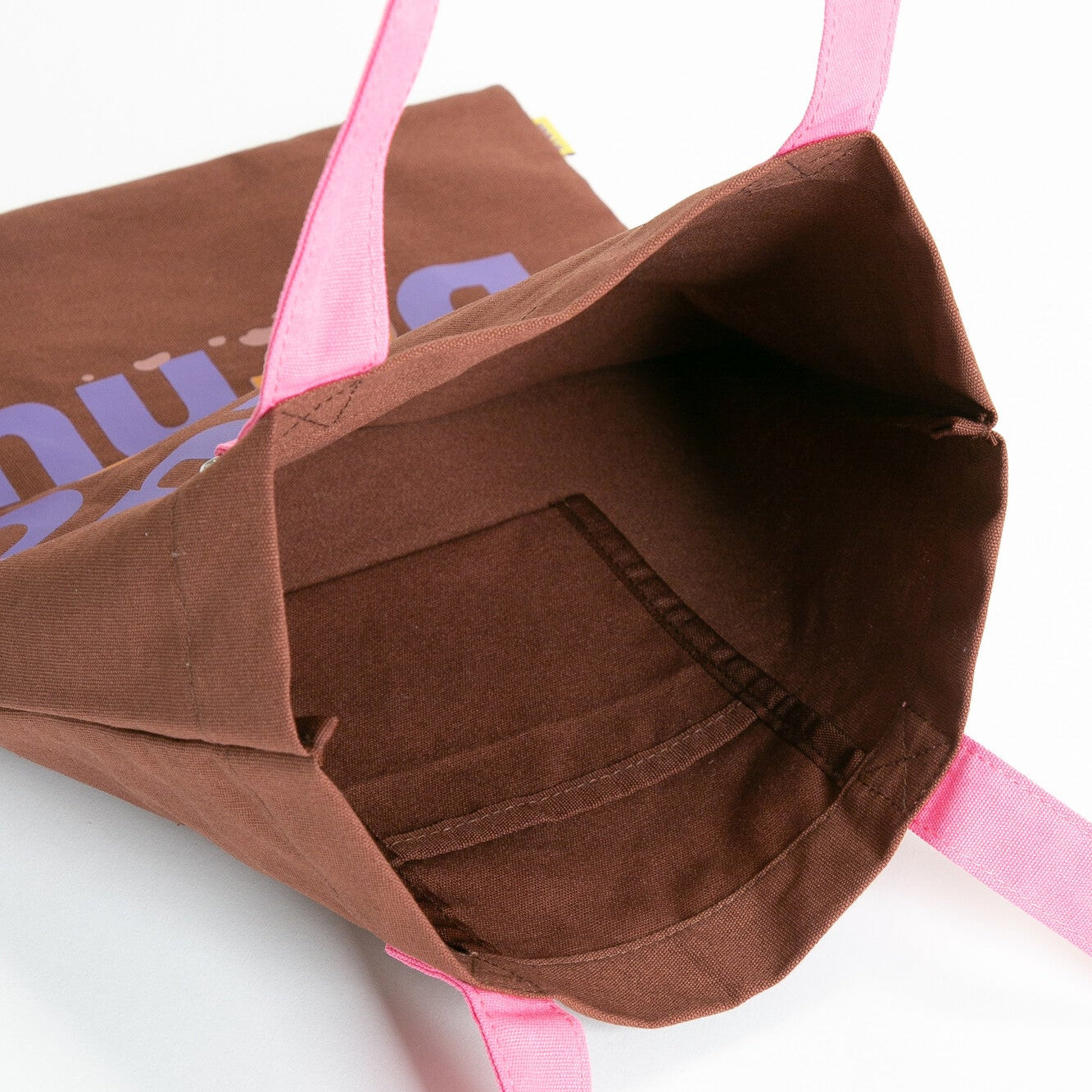 AMERICA Donut トートバッグ BROWN|A4収納 コットンプリントトート