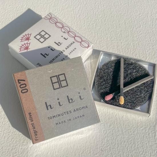 hibi マッチ型お香(専用マット付)