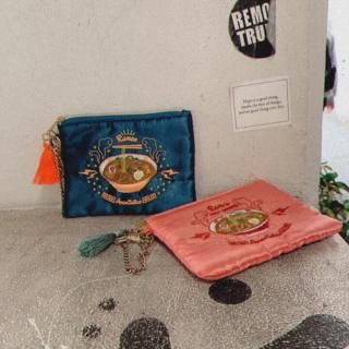 刺繍ポーチスカジャン ラーメン