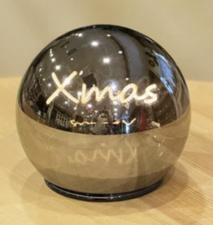 \光るXmasロゴが魅力/グラスボールライト