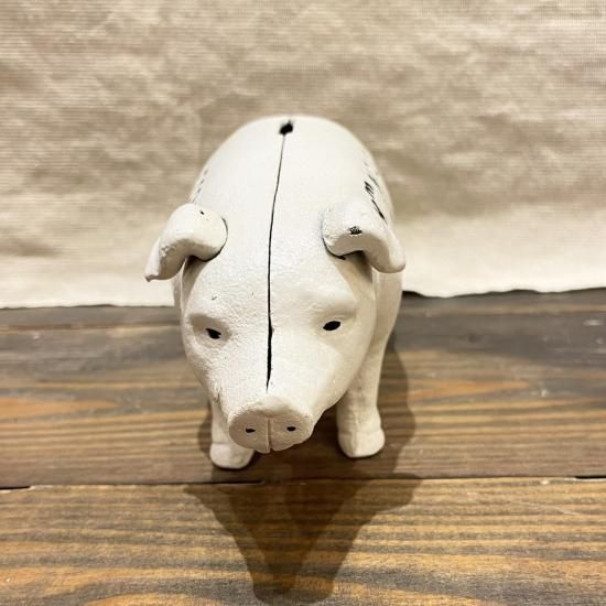 IRON PIG BANK white