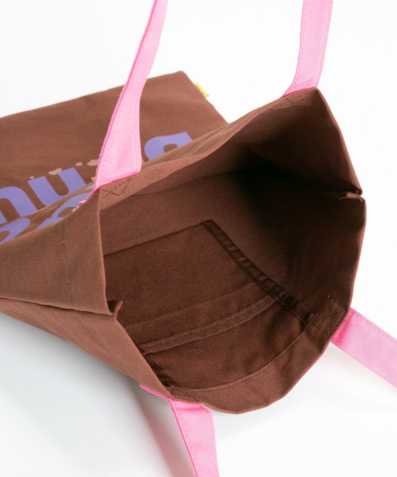 AMERICA Donut トートバッグ BROWN｜A4収納 コットンプリントトート