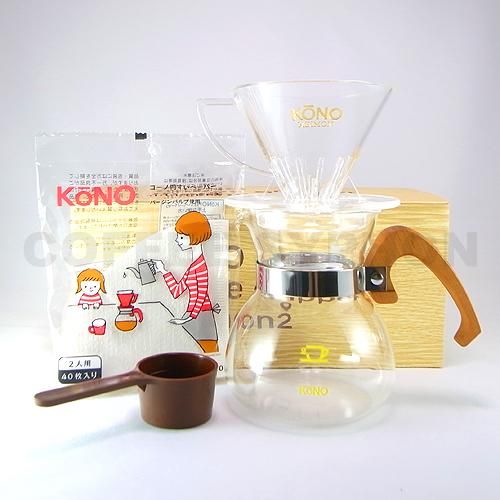 KONO式2人用ドリッパーセット(桜のウッドハンドル)