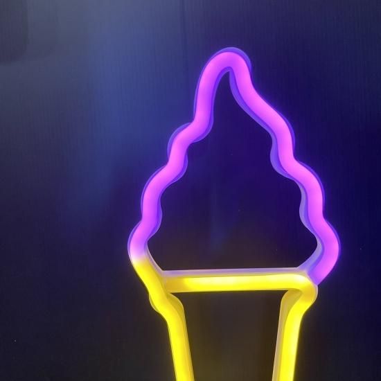 ソフトクリームのネオンライト　(LED)