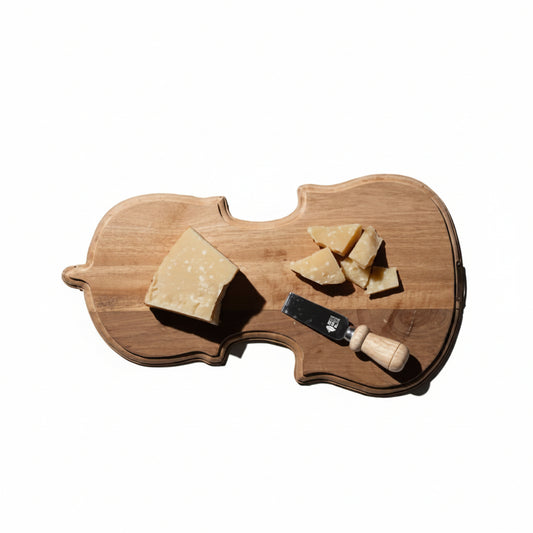 VIOLIN SHAPED CUTTING BOARD｜古材チークのバイオリン型カッティングボード