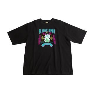 MANEKINECO　招き猫Tシャツ　ブラック　Lサイズ
