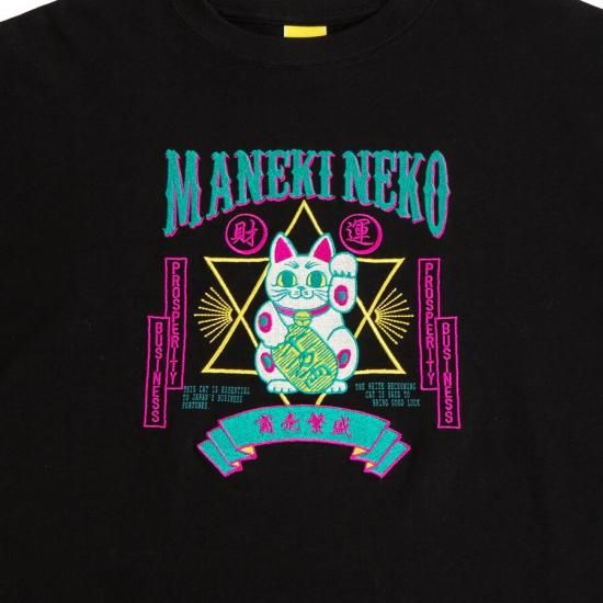 MANEKINECO　招き猫Tシャツ　ブラック　Lサイズ