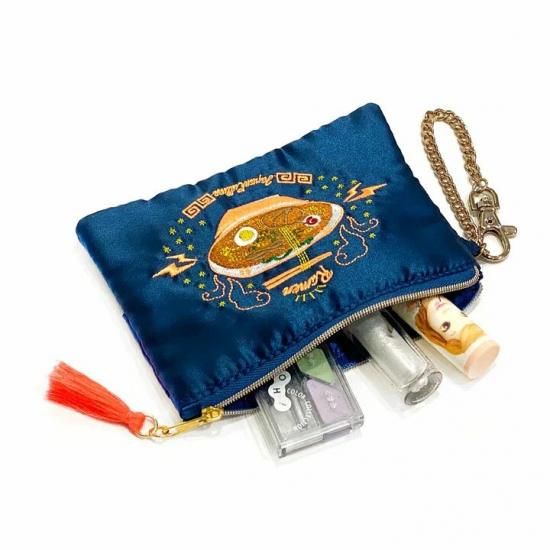 刺繍ポーチスカジャン　ラーメン