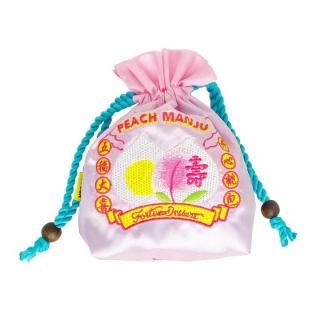 中国桃饅頭刺繍巾着