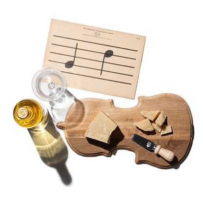 VIOLIN SHAPED CUTTING BOARD｜古材チークのバイオリン型カッティングボード