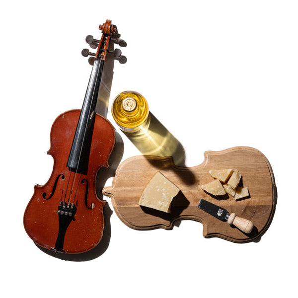 VIOLIN SHAPED CUTTING BOARD｜古材チークのバイオリン型カッティングボード
