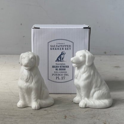 CERAMIC SALT & PEPPER SHAKER SET / Golden Retriever｜ゴールデンレトリバーの陶器ソルト＆ペッパー