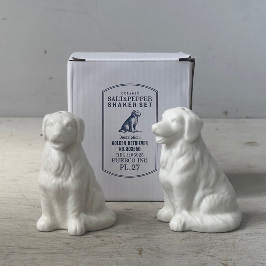 CERAMIC SALT & PEPPER SHAKER SET / Golden Retriever｜ゴールデンレトリバーの陶器ソルト＆ペッパー