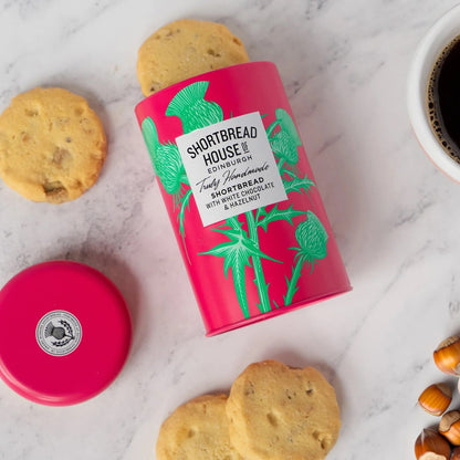 【クッキー缶】ホワイトチョコ＆ヘーゼルナッツ【SHORTBREAD HOUSE OF EDINBURGH】