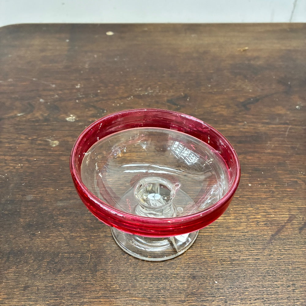 戦前　氷コップ　赤ライン　傷あり