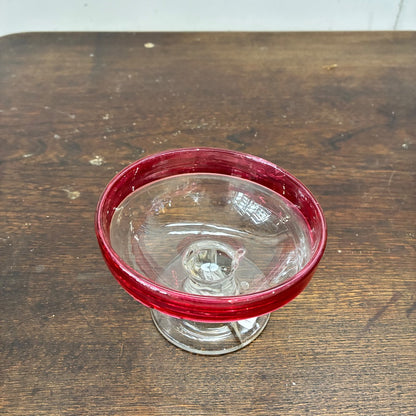 戦前　氷コップ　赤ライン　傷あり